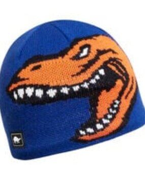 Turtle FurRawzy Beanie Kids Navy Orange Dinosaur NWT Hat Cozy Boys Insulated